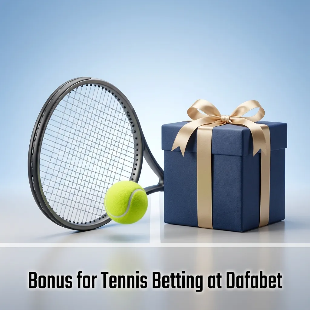 Banner showing “Dafabet Tennis Betting Bonus” with tennis balls, rupee symbols, and a welcome offer for new sports users