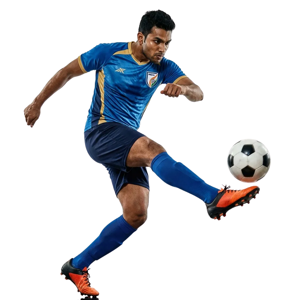 Indian bettor using Dafabet on a phone, viewing football match odds and welcome bonus offers in rupees