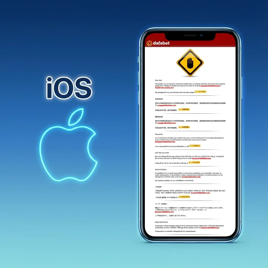 iPhone screen showing Dafabet India site and App Store prompt to download and install the Dafabet iOS betting app