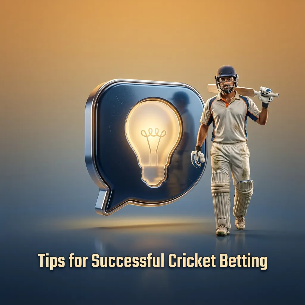 Infographic titled “Tips for Successful Cricket Betting” showing icons and brief advice on research, bankroll, and using Dafabet tools