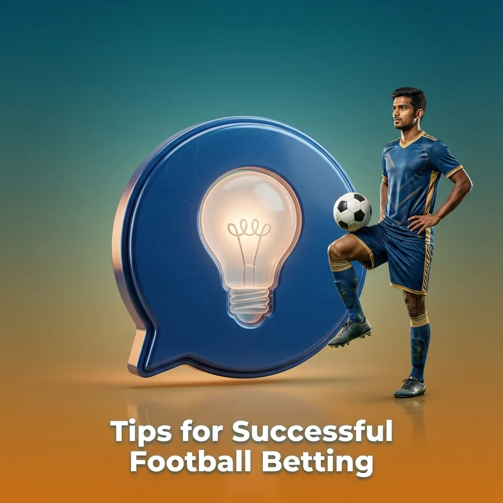 Infographic titled “Tips for Successful Football Betting” listing research, odds comparison, and bankroll management advice