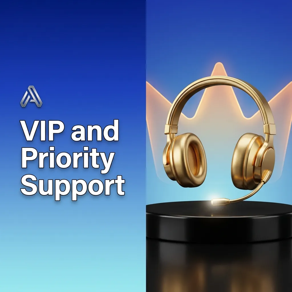Illustration of a VIP player receiving priority support via phone, email, and live chat for high-level gaming activity