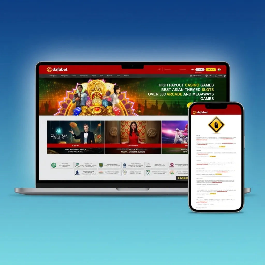 Screenshot of Dafabet India homepage showing top navigation with sports, casino, live betting, esports, promotions and account options