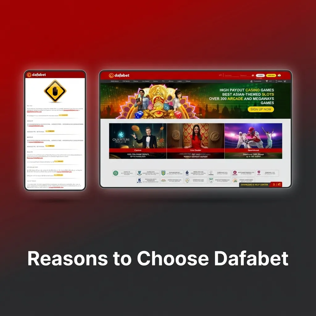 Infographic titled “Reasons to Choose Dafabet” with icons for odds, Indian payments, casino games, mobile app and trust.